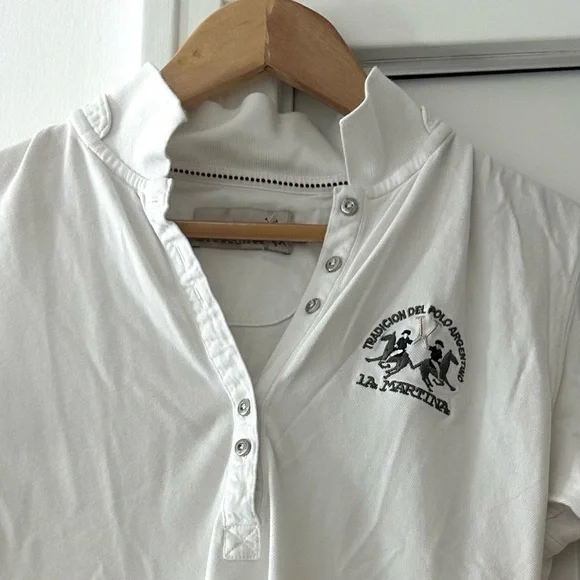 La Martina Women’s Logo White Polo Shirt - Picture 2 of 11